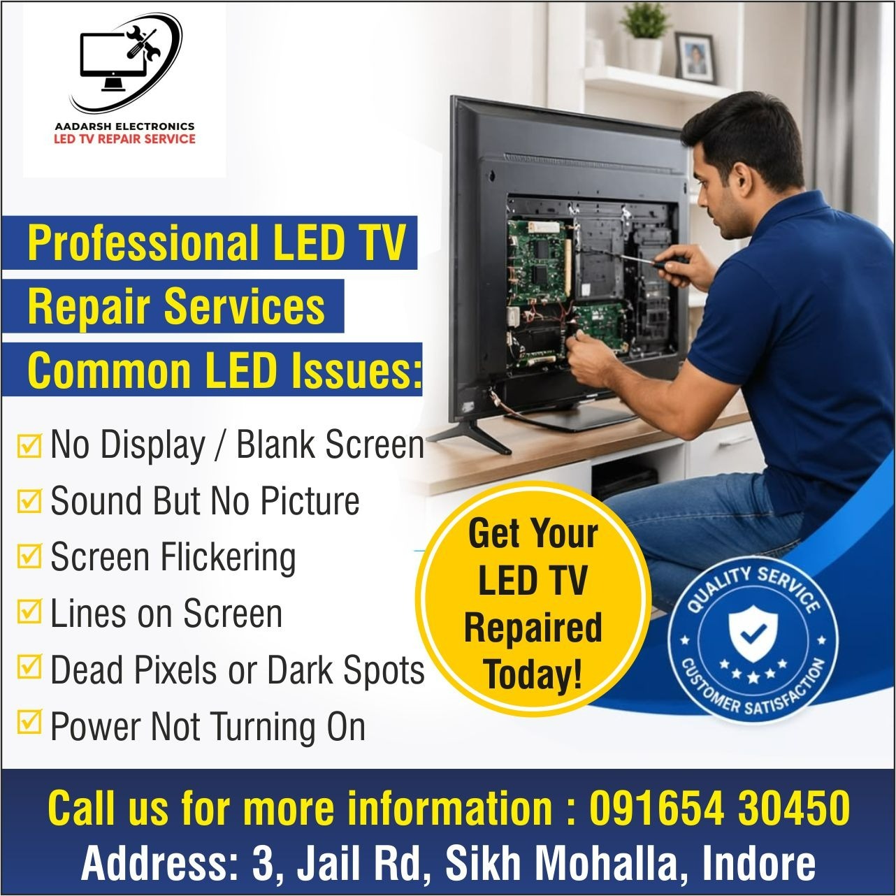 Professional LED TV Repair Services in Indore